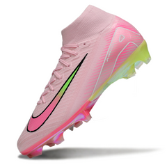 Botas de fútbol Nike Air Zoom Mercurial Superfly 10 Elite para niños, color rosa claro y verde, para terreno firme FG