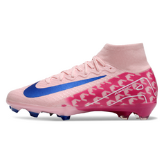 Scarpa da calcio per bambini Nike Air Zoom Mercurial Superfly 10 Elite rosa e blu per terreni compatti FG