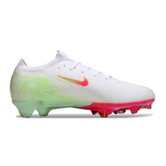 Botas de fútbol Nike Air Zoom Mercurial Vapor 16 Elite para niños, color blanco, rosa y verde, para terreno firme FG
