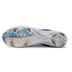 Botas de fútbol Nike Air Zoom Mercurial Vapor 16 Elite blancas y grises para niños, para terreno firme (FG).