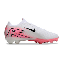 Scarpa da calcio Nike Air Zoom Mercurial Vapor 16 Elite bianca e rosa per terreni compatti FG