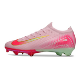 Botas de fútbol Nike Air Zoom Mercurial Vapor 16 Elite para niños, color rosa claro y verde claro, para terreno firme FG