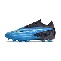 Chuteira Infantil Campo Nike Phantom GX Elite FG Azul e Preta - VENI Futebol