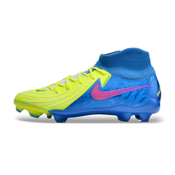 Chuteira Infantil Campo Nike Phantom Luna 2 Elite FG Amarela e Azul - VENI Futebol