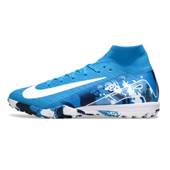 Scarpa da calcio per bambini Nike Zoom Mercurial Superfly 10 Elite Turf TF blu e bianco