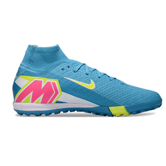 Scarpa da calcio per bambini Nike Zoom Mercurial Superfly 10 Elite Turf TF blu e giallo
