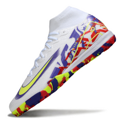 Scarpa da calcio Nike Zoom Mercurial Superfly 10 Elite per bambini, bianca e viola, per terreni duri