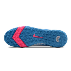 Botas de fútbol Nike Zoom Mercurial Superfly 10 Elite para niños, blancas, rosas y azules, color césped artificial TF