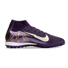 Botas de fútbol Nike Zoom Mercurial Superfly 10 Elite Mbappé Purple Turf TF para niños