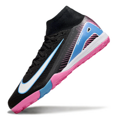 Scarpa da calcio per bambini Nike Zoom Mercurial Superfly 10 Elite Turf TF nera rosa chiaro e blu