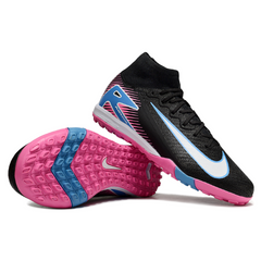 Scarpa da calcio per bambini Nike Zoom Mercurial Superfly 10 Elite Turf TF nera rosa chiaro e blu