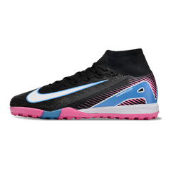 Scarpa da calcio per bambini Nike Zoom Mercurial Superfly 10 Elite Turf TF nera rosa chiaro e blu