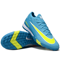 Scarpa da calcio Nike Zoom Mercurial Vapor 16 Elite per bambini, colore azzurro e verde, per terreni duri