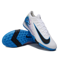 Scarpa da calcio Nike Zoom Mercurial Vapor 16 Elite per bambini, bianca e blu, per terreni duri