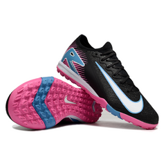 Botas de fútbol Nike Zoom Mercurial Vapor 16 Elite Turf TF para niños, color negro, rosa claro y azul