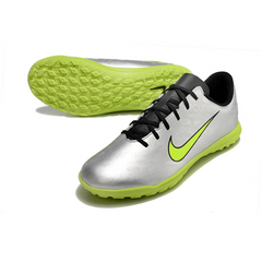 Chuteira Infantil Society Nike Vapor 15 Club TF Cinza e Verde - VENI Futebol