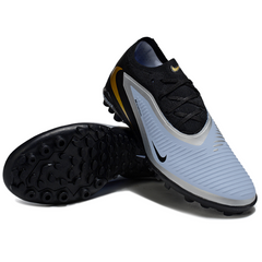 Nike Phantom 6 Pro Kids Turf TF Football Boot Black and Light Blue
