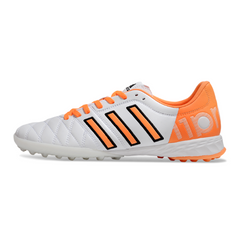 Scarpa da calcio Adidas Adipure 11Pro Turf TF bianca e arancione
