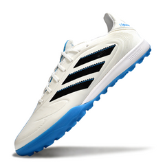 Botas de fútbol Adidas Copa Pure III League Turf TF blancas y azules