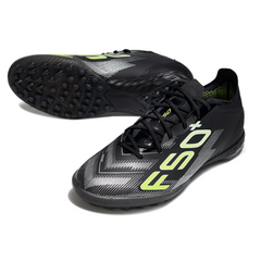 Botas de fútbol Adidas F50 Elite Turf TF negras y verdes claras