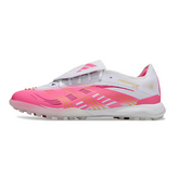 Adidas Predator 25 Elite Tongue White and Pink Turf TF Football Boot