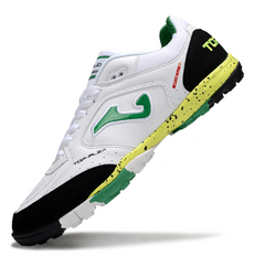Joma Top Flex White Black and Green Turf TF Football Boot