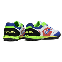 Joma Top Flex White Red Green and Pink Turf TF Football Boot