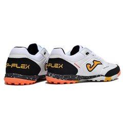Scarpa da calcio Joma Top Flex Turf TF bianca, nera e arancione