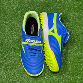 Chuteira Society Mizuno Morelia Sala Classic TF Azul e Verde Tamanho 39