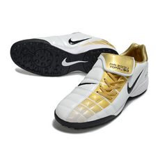Nike Air Zoom Total 90 III White and Gold Turf TF Football Boot
