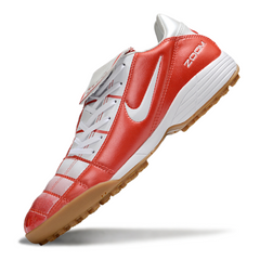 Botas de fútbol Nike Air Zoom Total 90 III Turf TF rojas y blancas