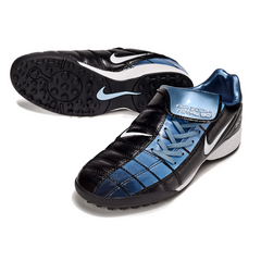 Botas de fútbol Nike Air Zoom Total 90 III Turf TF negras y azules