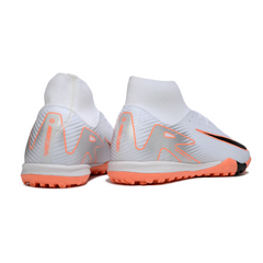 Botas de fútbol Nike Zoom Mercurial Superfly 10 Academy blancas y naranjas Turf TF