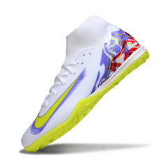 Botas de fútbol Nike Zoom Mercurial Superfly 10 Academy blancas y moradas Turf TF