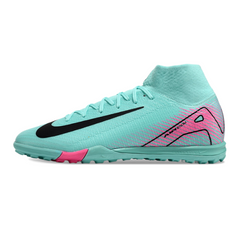 Botas de fútbol Nike Zoom Mercurial Superfly 10 Elite Light Blue and Pink Turf TF