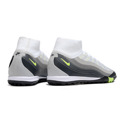 Scarpa da calcio Nike Zoom Mercurial Superfly 10 Elite bianca e grigia per terreni duri TF