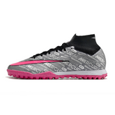 Botas de fútbol Nike Zoom Mercurial Superfly 9 Elite Gris y Rosa Turf TF