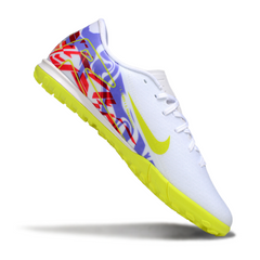 Botas de fútbol Nike Zoom Mercurial Vapor 16 Academy blancas y moradas Turf TF