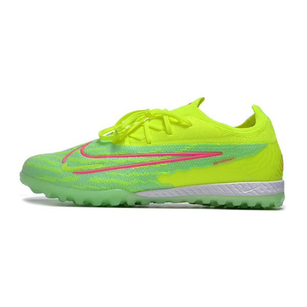 Chuteira Society Nike Phantom GX Elite TF Verde e Rosa - VENI Futebol