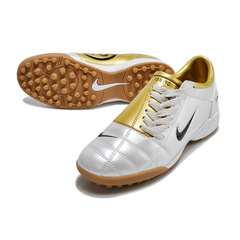 Nike Total 90 III Turf TF Grey and Gold Football Boot