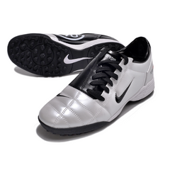 Nike Total 90 III Silver and Black Turf TF Football Boot