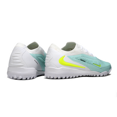 Scarpa da calcio Nike Phantom 6 Elite Turf TF bianca e verde acqua