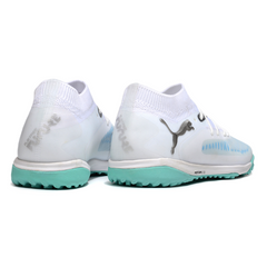 Scarpa da calcio Puma Future 8 Turf TF bianca e blu chiaro