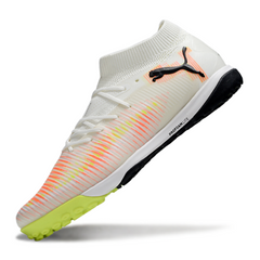 Puma Future 8 White and Orange Turf TF Football Boot