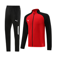 Conjunto de Frio Puma Jaqueta + Calça Vermelha e Preta - VENI Futebol