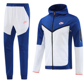 Conjunto de Frio Nike Tech-Fleece Casaco + Calça Azul e Branco - VENI Futebol