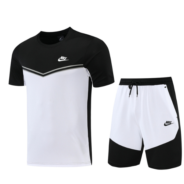 Conjunto Nike Camiseta + Short Branca e Preta - VENI Futebol