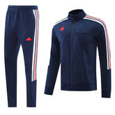 Giacca e pantaloni Adidas Cold Set blu scuro, bianco e rosso