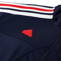 Giacca e pantaloni Adidas Cold Set blu scuro, bianco e rosso