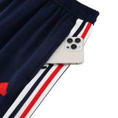Giacca e pantaloni Adidas Cold Set blu scuro, bianco e rosso